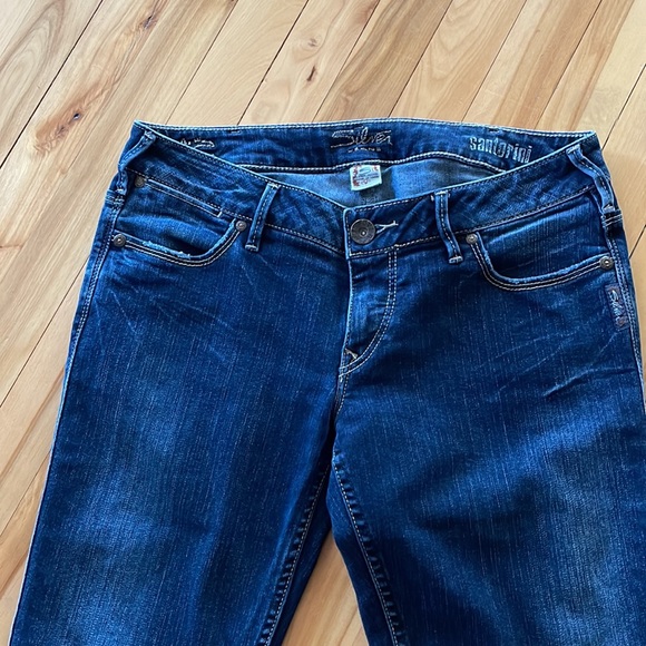 πππSILVER Jeans Santorini dark wash straight leg jeans πππ - Picture 2 of 6